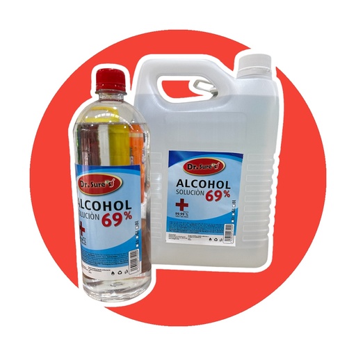 ALCOHOL SOLUCION 69% ENV. 1L